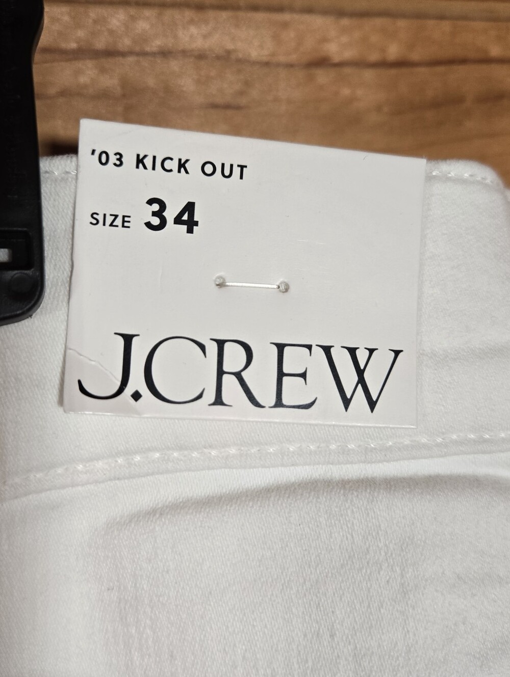 J. Crew Womens '03 Kickout Crop Jeans Size 34 White Denim High Rise Stretch NWT - Picture 2 of 8